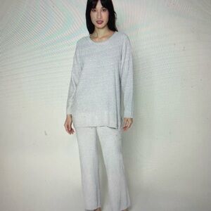 N Natori Heather Gray Cozy Knit Lounge Set